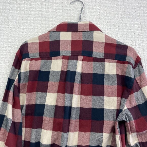 Lindbergh Shirt Mens L Red Flannel Plaid Long Sleeve Western Outdoors Button Up - Picture 12 of 12